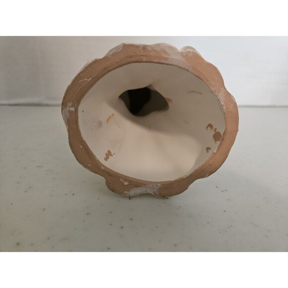 Vintage 70's Ceramic Girl Set Of 2 Dress Clothes Large Hats Umbrella Statues MCM - Picture 10 of 16